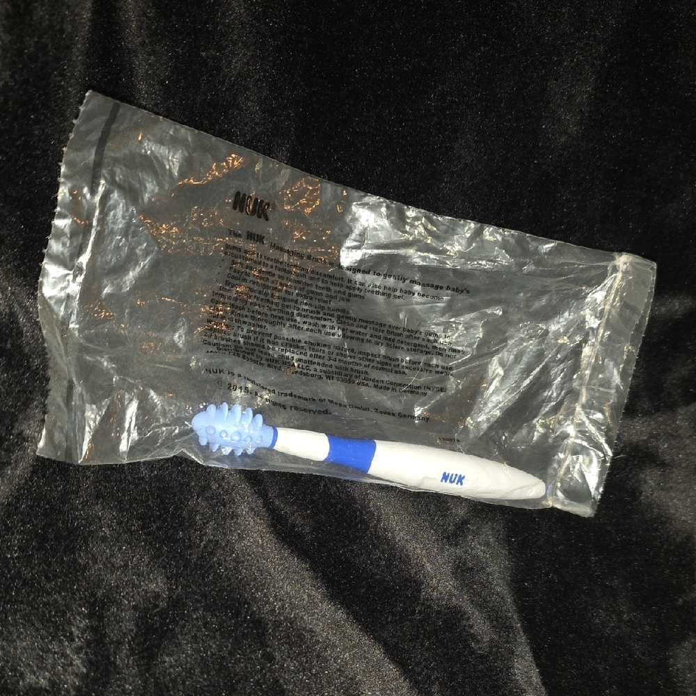 NUK Blue and White Baby Teething Brush